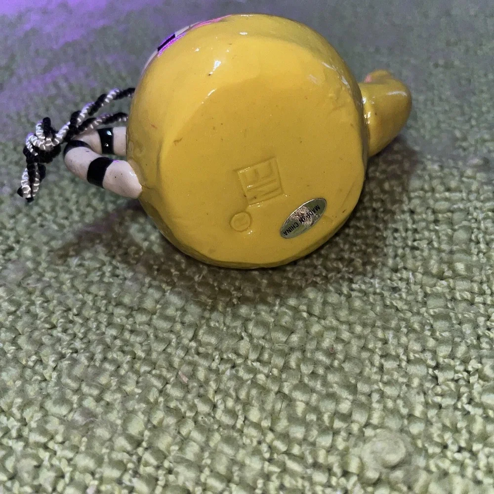 Mary‎ Engelbreit Teapot Ornament Yellow & Multicolor Stamped ME 3